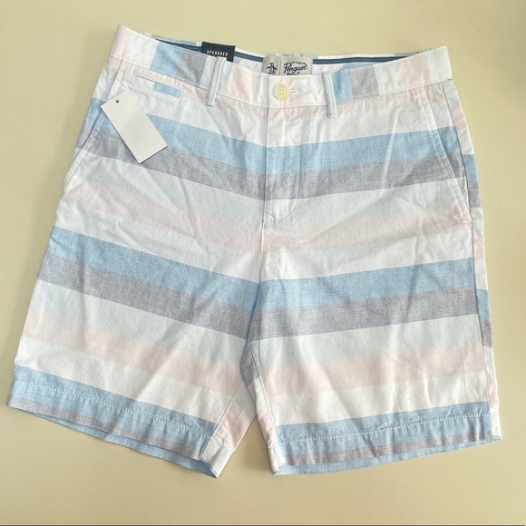 🆕 ORIGINAL PENGUIN VINTAGE INDIGO P55 Slim Fit Shorts size 30 - Picture 2 of 8